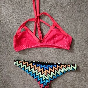 Chevron cute teeny bikini